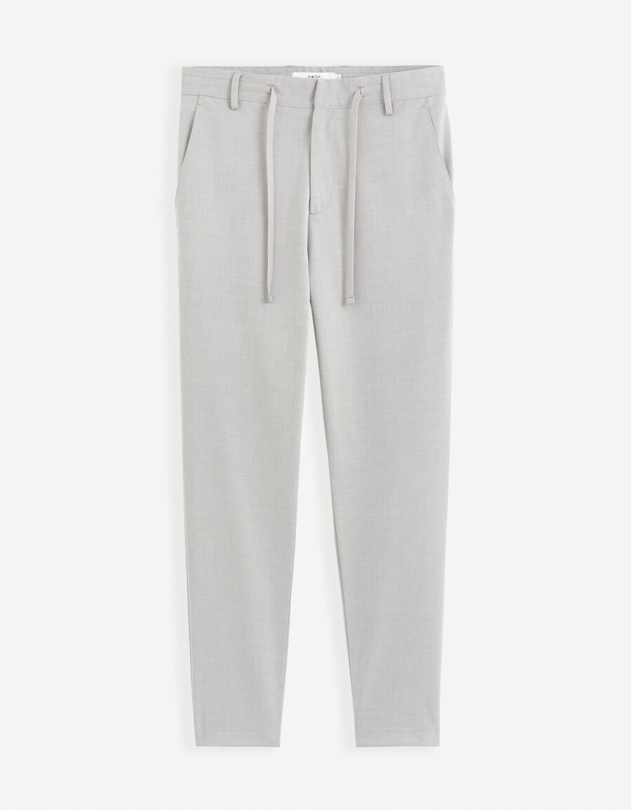 pantalones grises ajustados y elásticos de 78 de largo para todo el día