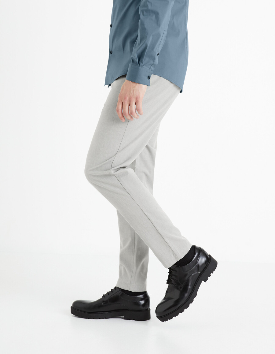 pantalones grises ajustados y elásticos de 78 de largo para todo el día