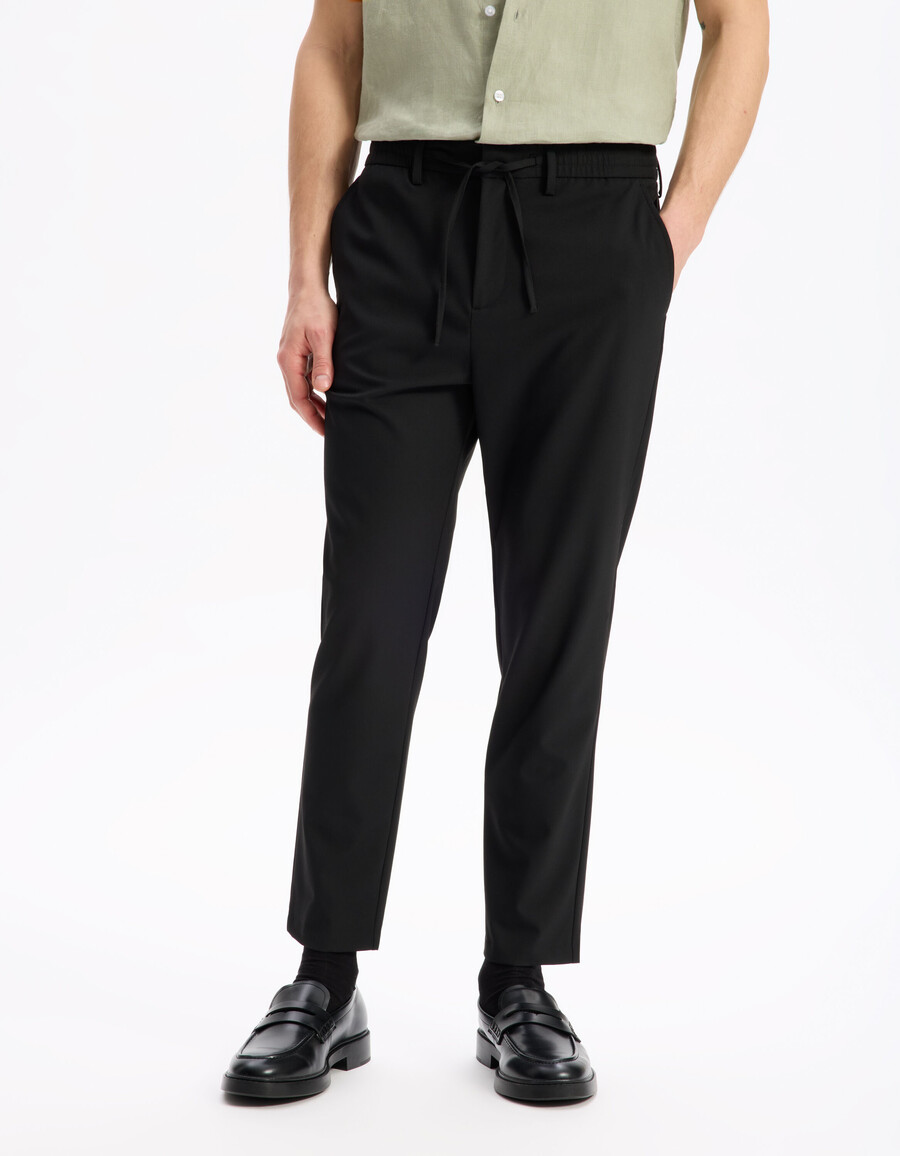 pantalones negros ajustados y elásticos de 78 de largo para todo el día