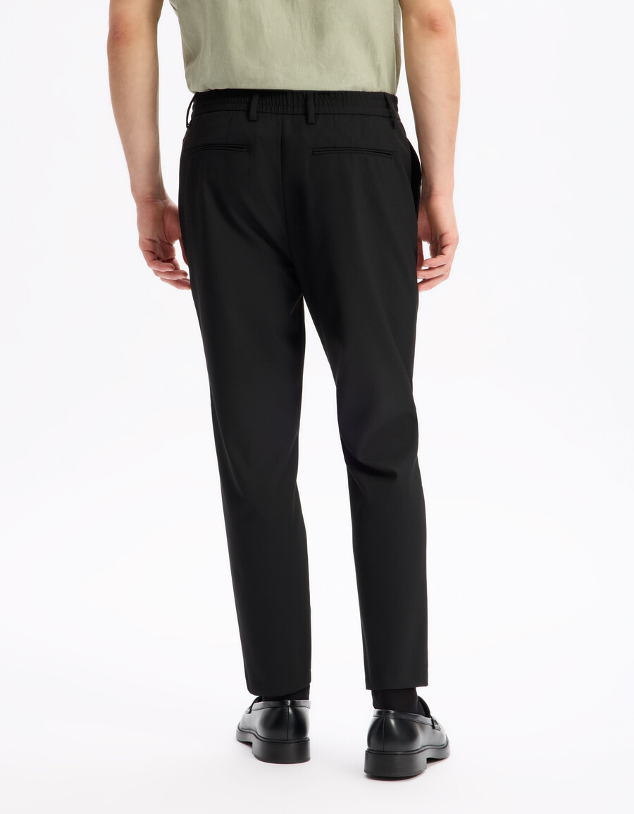 pantalones negros ajustados y elásticos de 78 de largo para todo el día