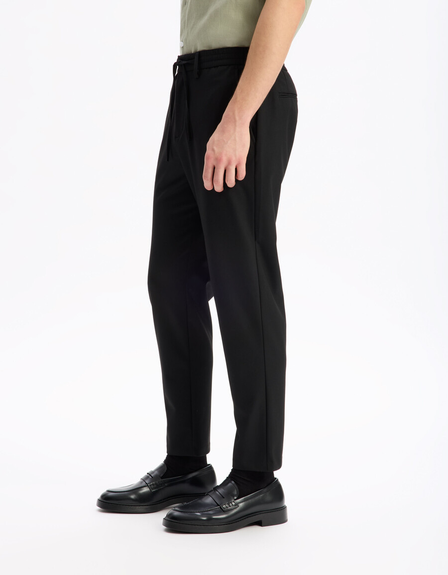 pantalones negros ajustados y elásticos de 78 de largo para todo el día