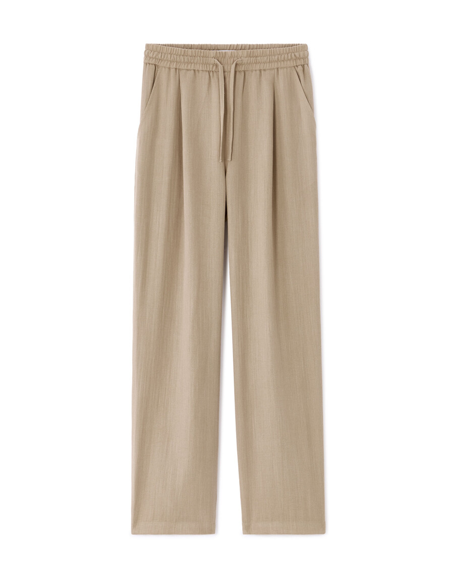 pantalones holgados con textura