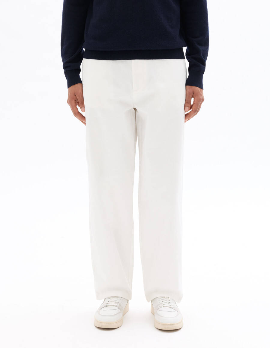 pantalones chinos holgados de algodón elástico