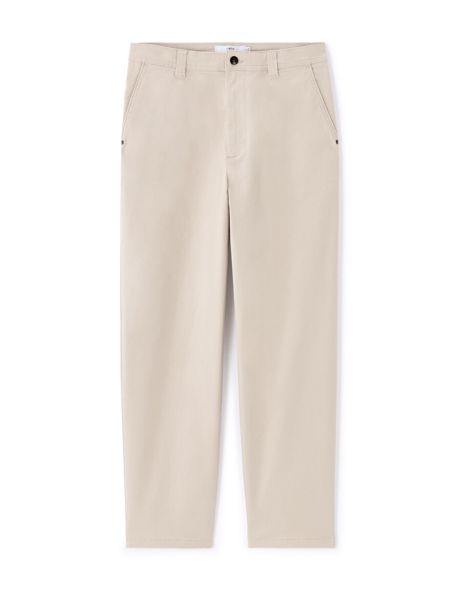pantalones chinos holgados de algodón elástico