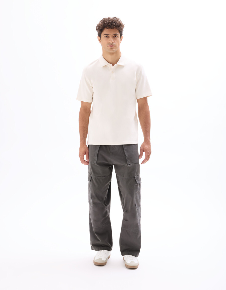 pantalones cargo holgados 100 algodón