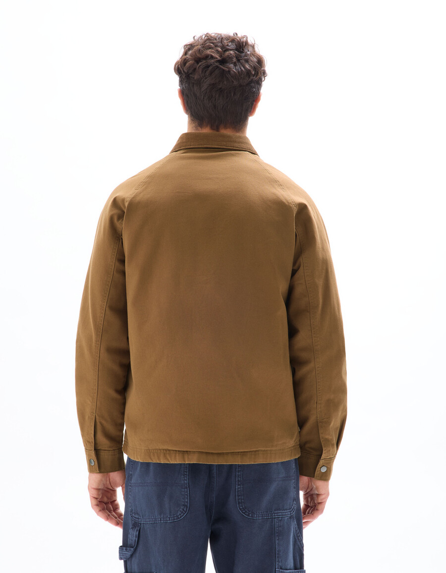 chaqueta multibolsillos con cuello de terciopelo