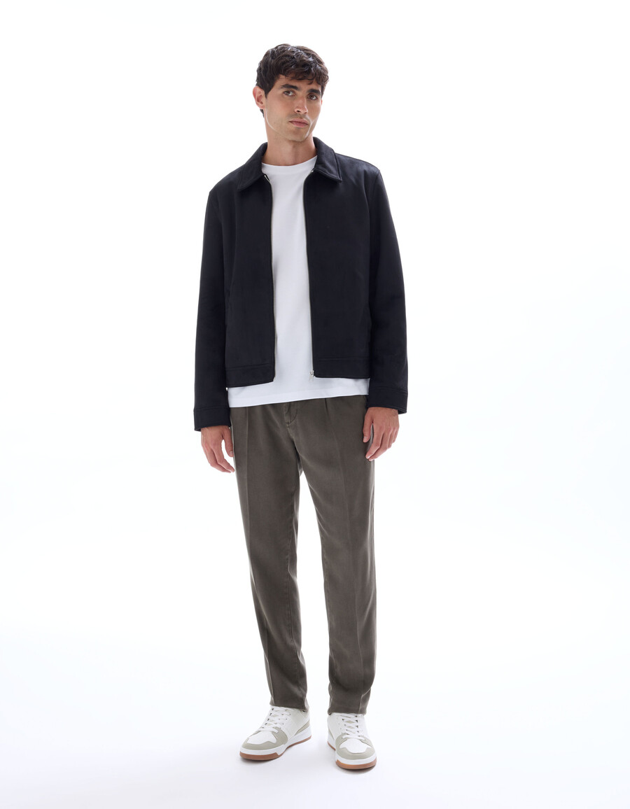chaqueta de ante sintético