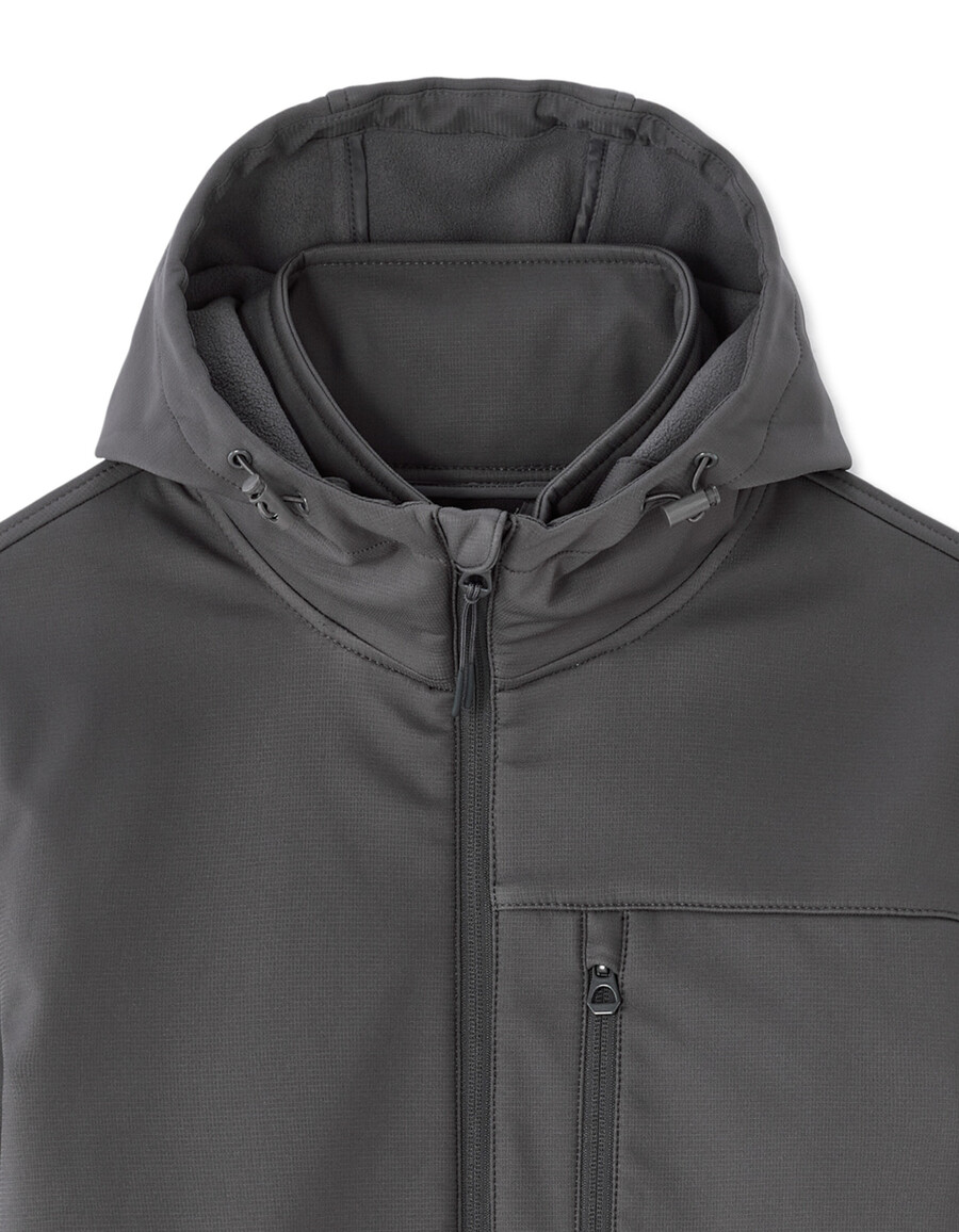 chaqueta softshell con capucha