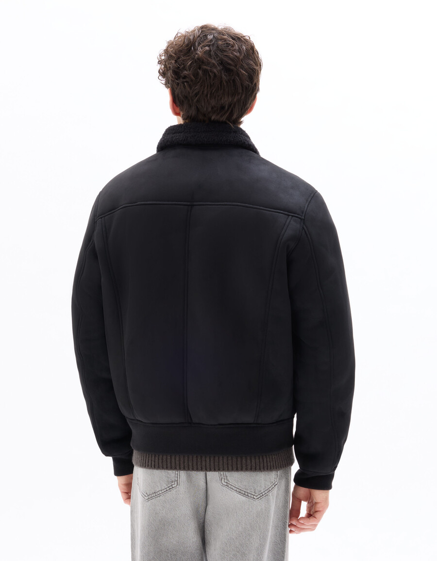 chaqueta bomber de ante sintético
