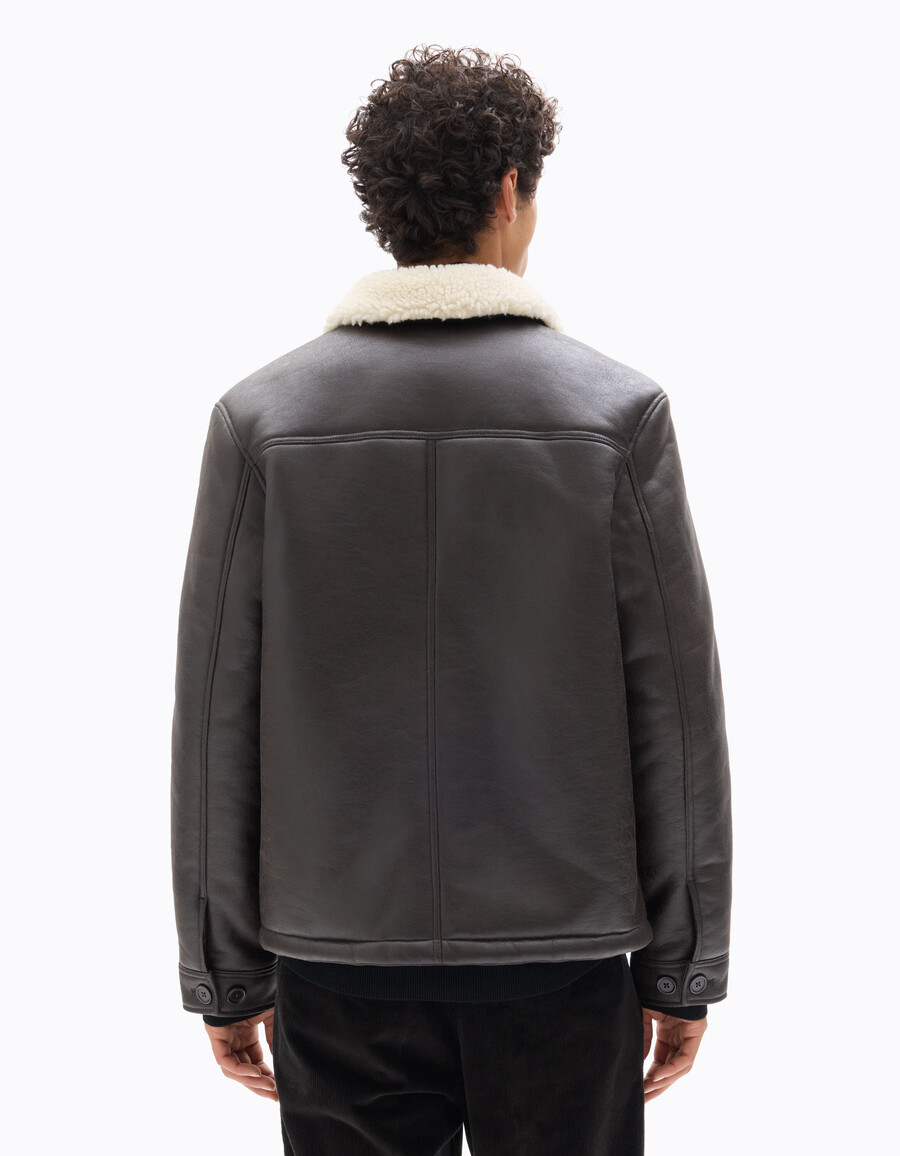 chaqueta de trabajo con forro de sherpa