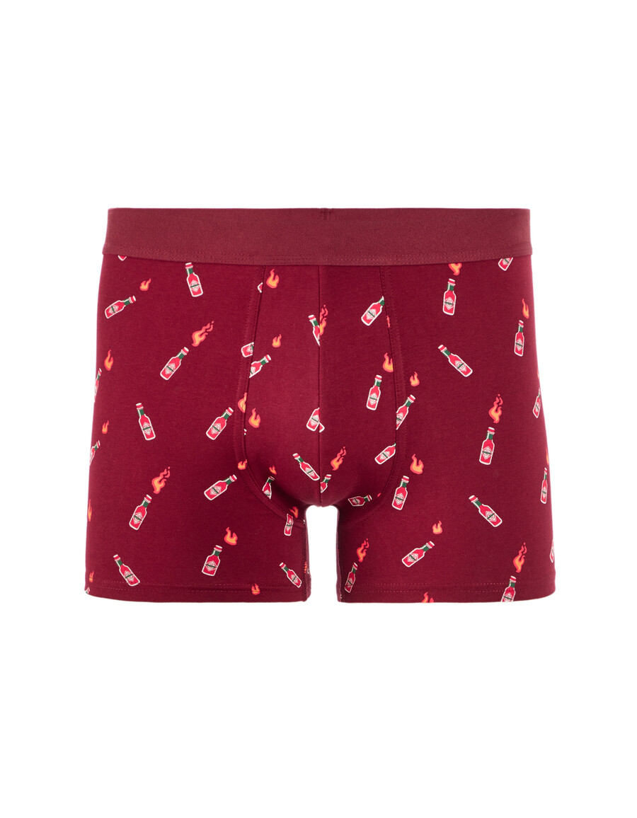 set de regalo de dúo de bóxers con estampado navideño de salsa de chile roja