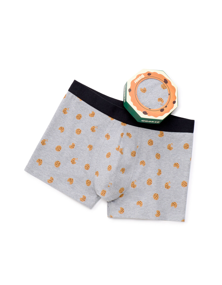 set de regalo tipo bóxer con galletas navideñas