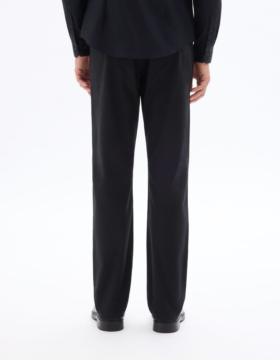 pantalones chinos rectos de algodón elástico largo estándar