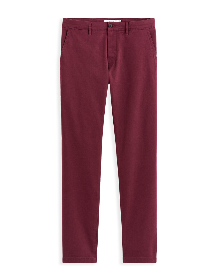 pantalones chinos ajustados de algodón elástico