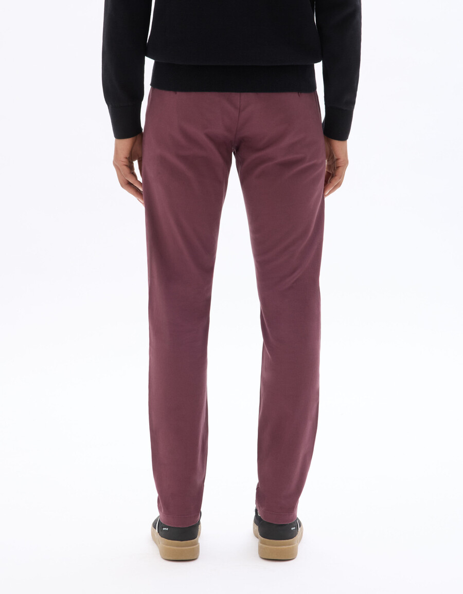 pantalones chinos ajustados de algodón elástico