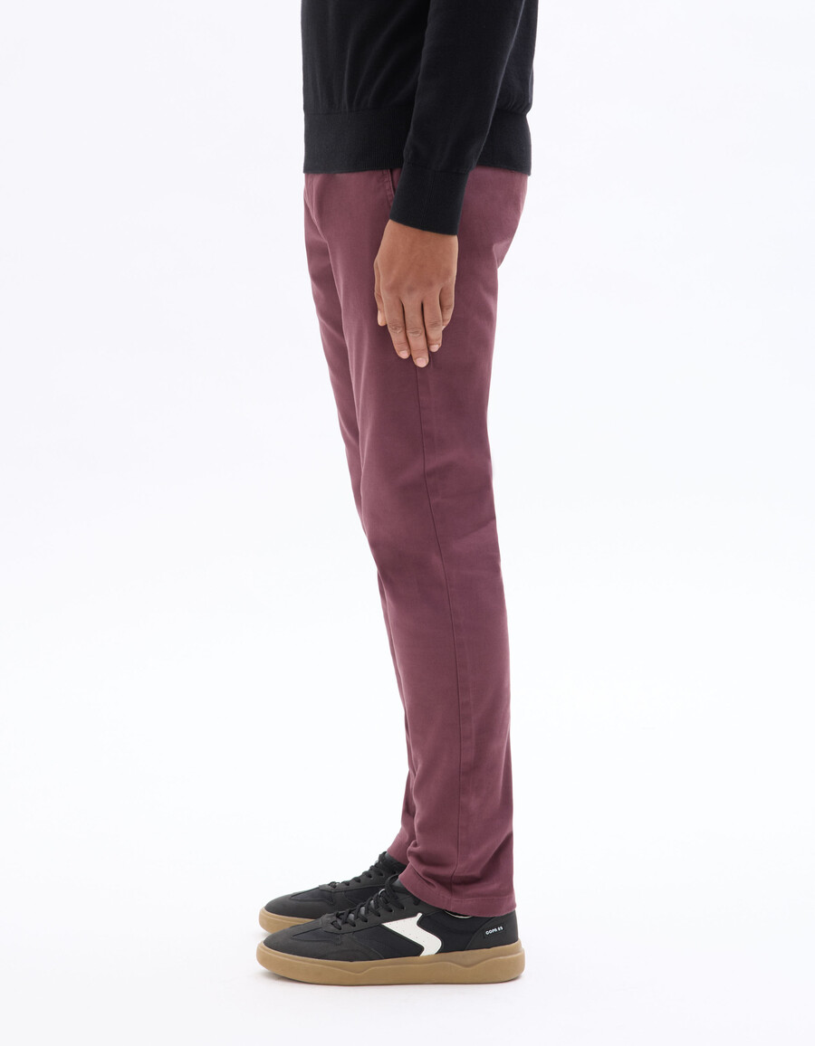 pantalones chinos ajustados de algodón elástico