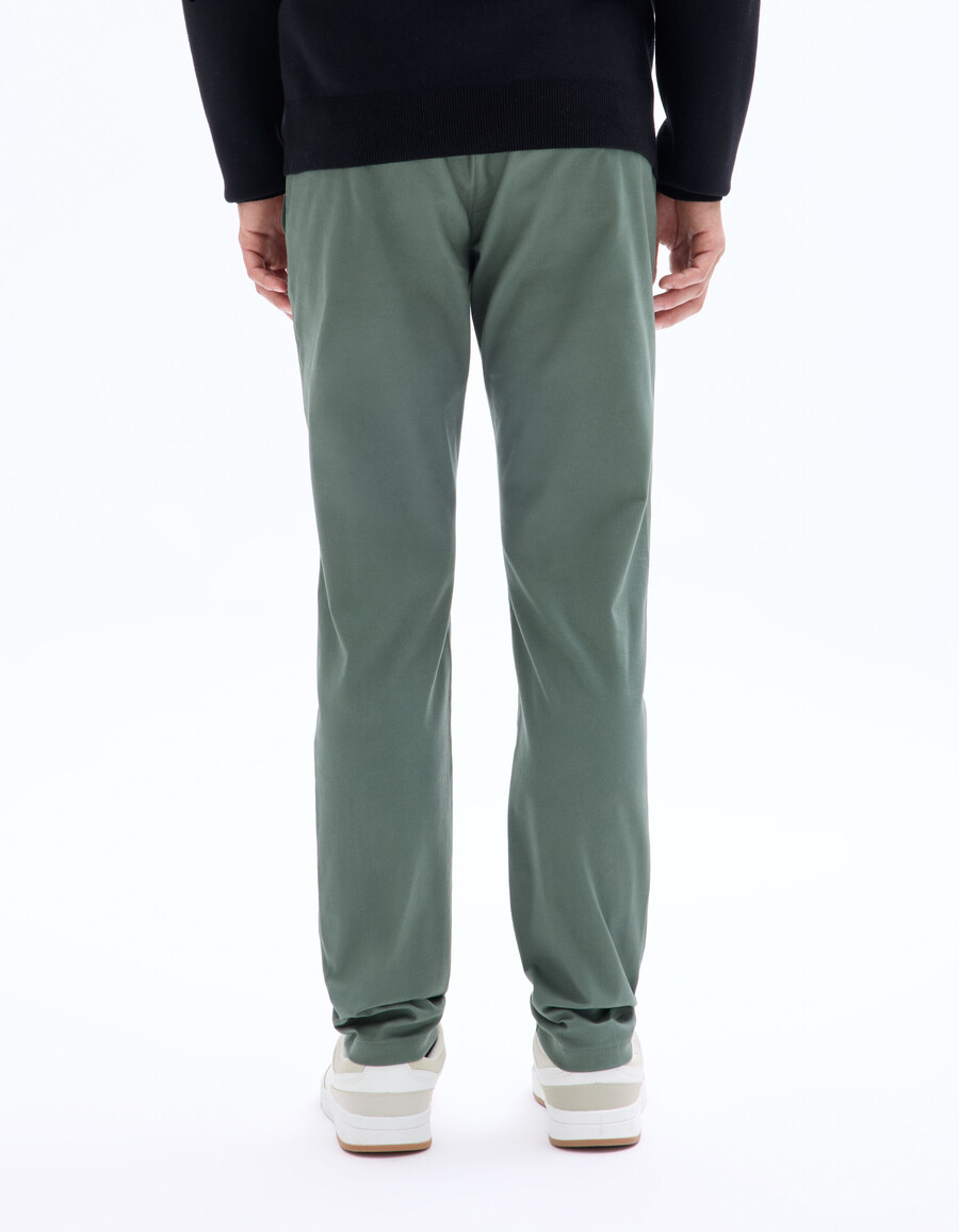 pantalones chinos ajustados de algodón elástico
