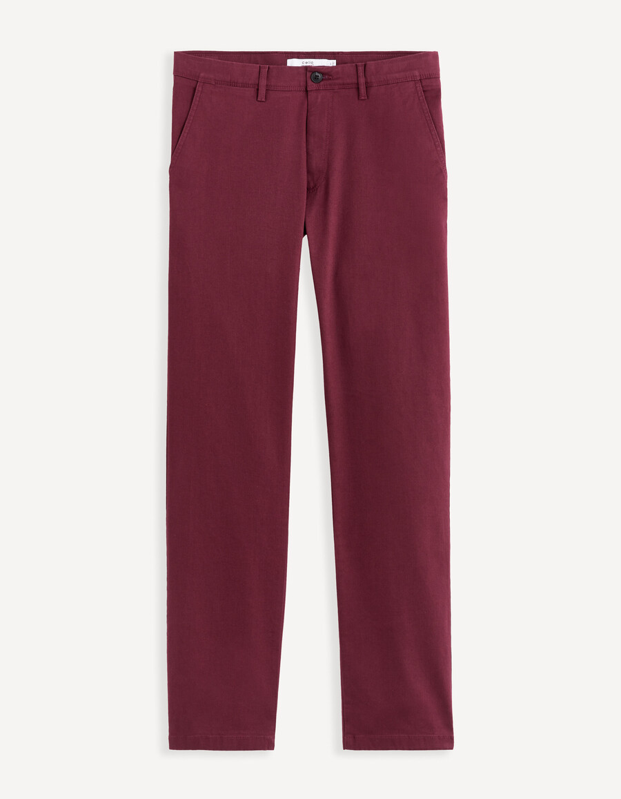 pantalones chinos rectos de algodón elástico