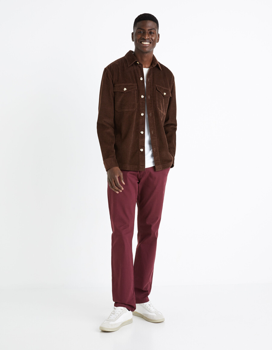 pantalones chinos rectos de algodón elástico