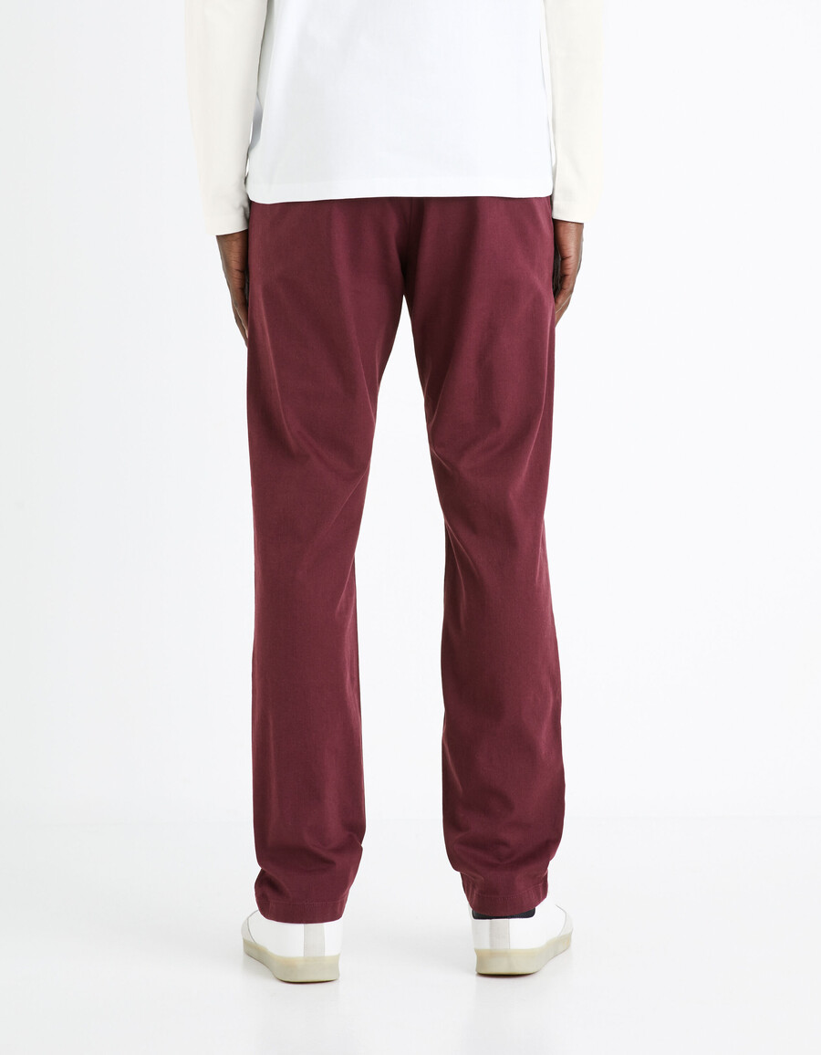 pantalones chinos rectos de algodón elástico