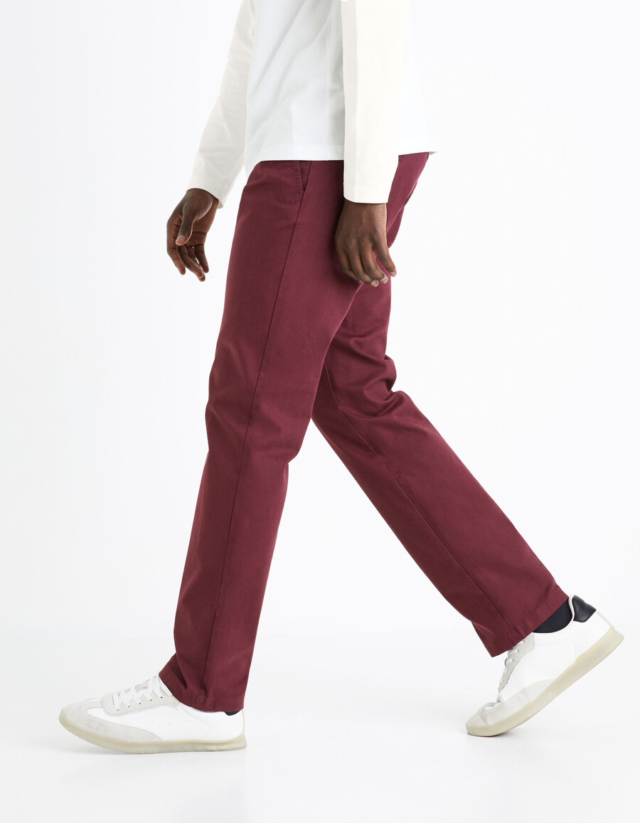 pantalones chinos rectos de algodón elástico