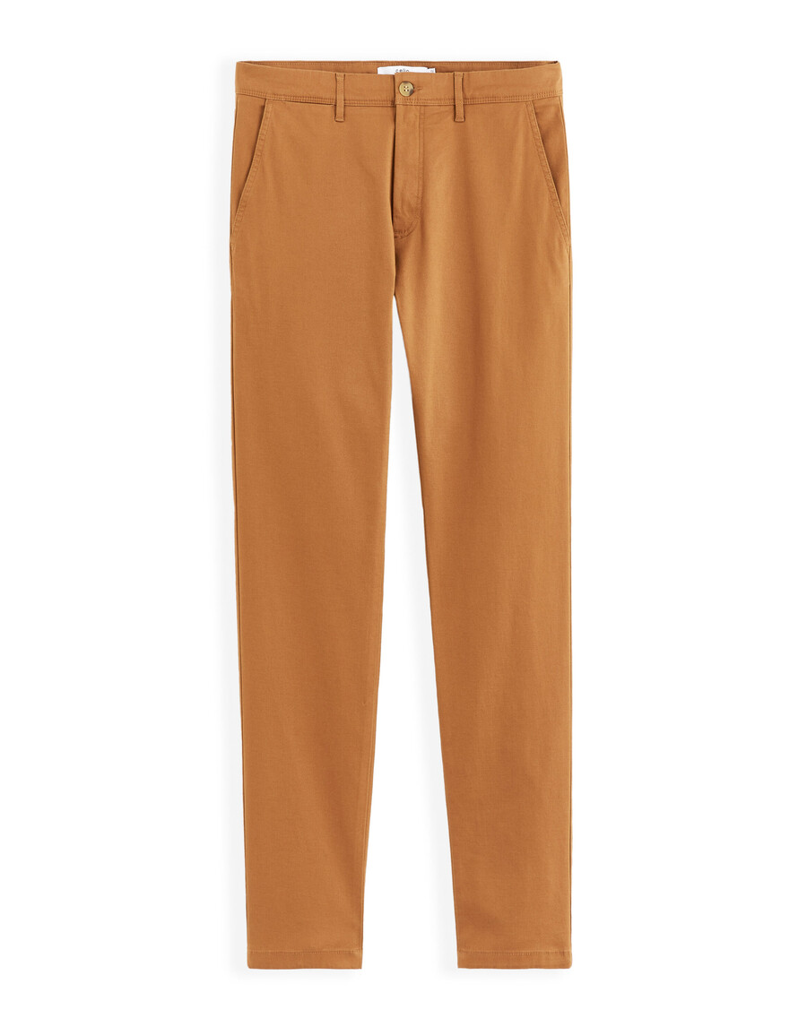 pantalones chinos ajustados de algodón elástico