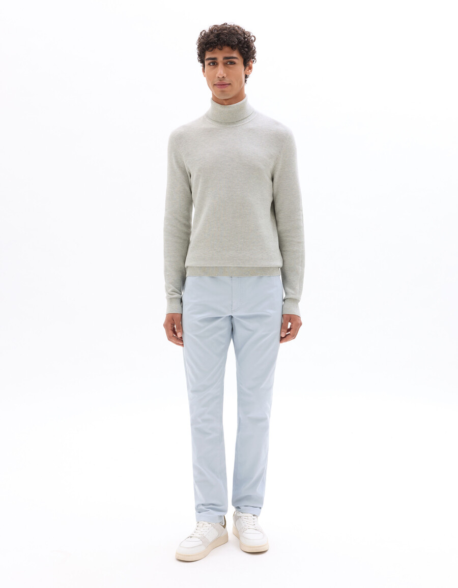 pantalones chinos ajustados de algodón elástico