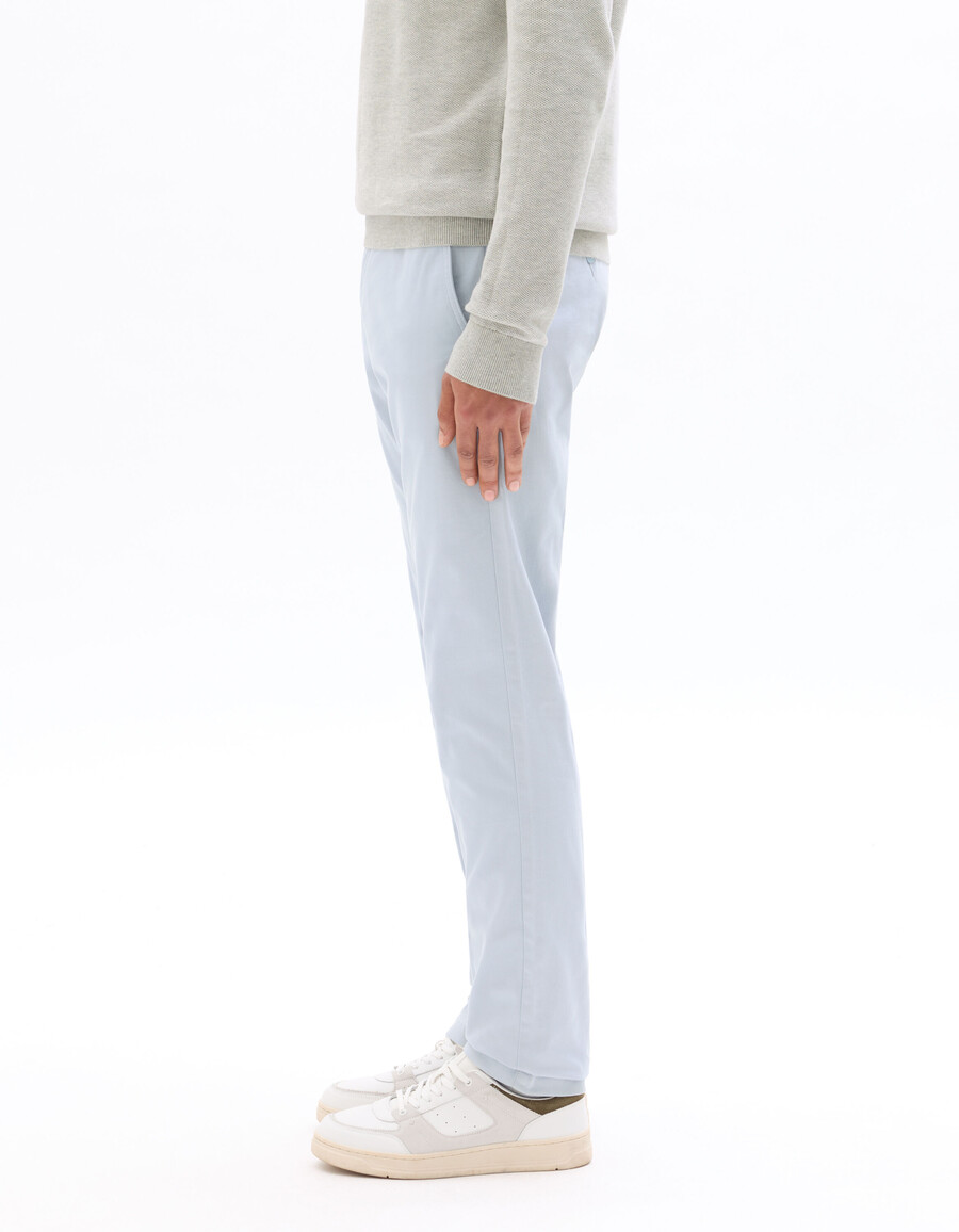 pantalones chinos ajustados de algodón elástico