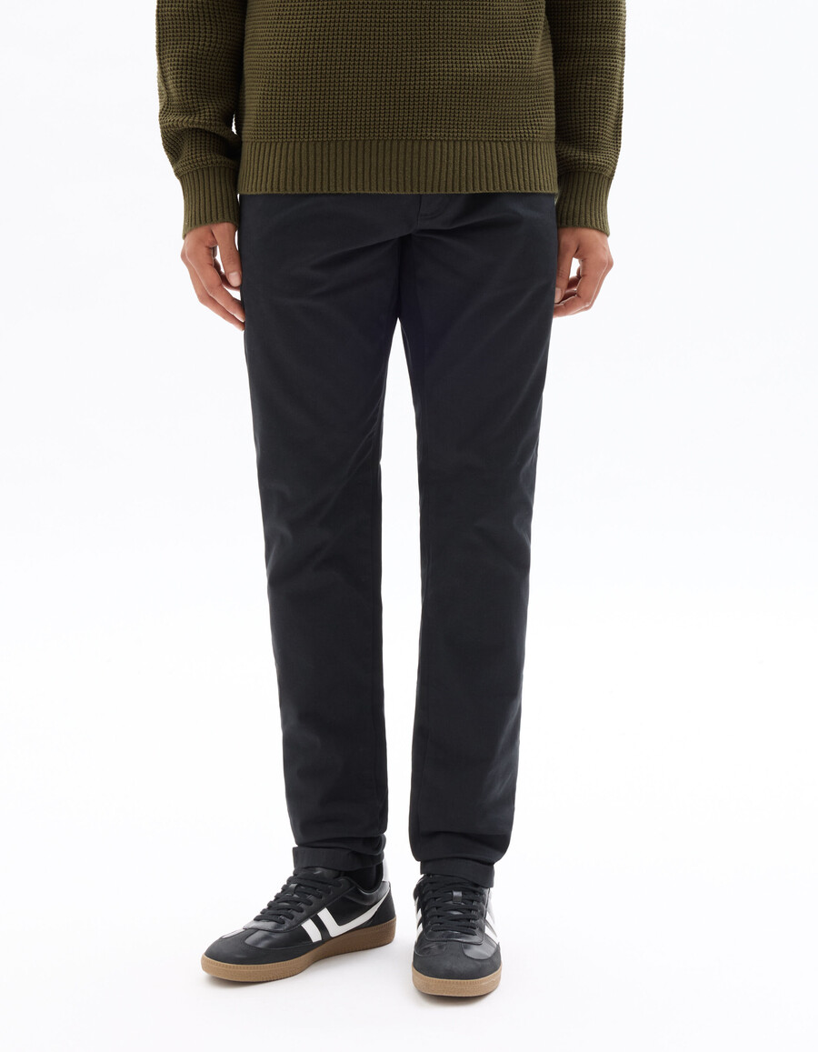 pantalones chinos ajustados de algodón elástico largos cortos y largos