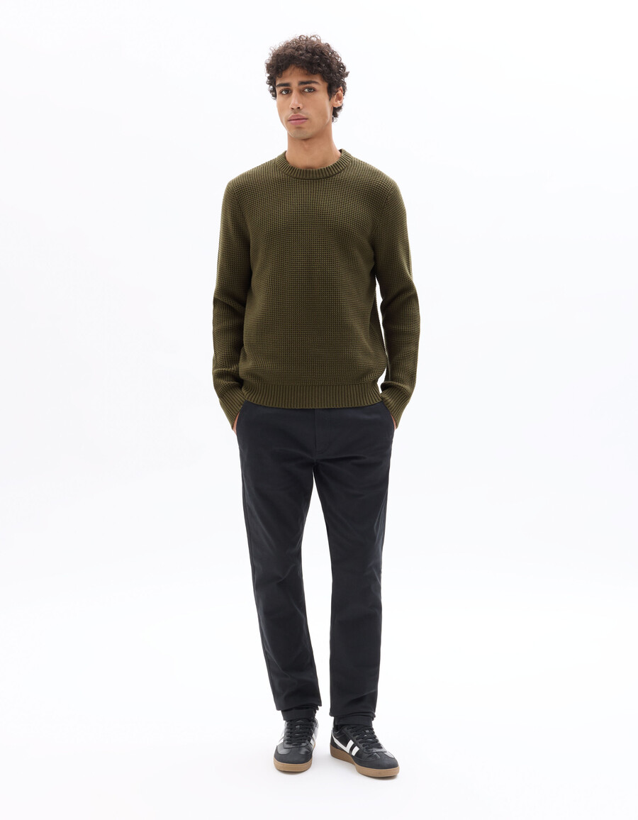 pantalones chinos ajustados de algodón elástico largos cortos y largos