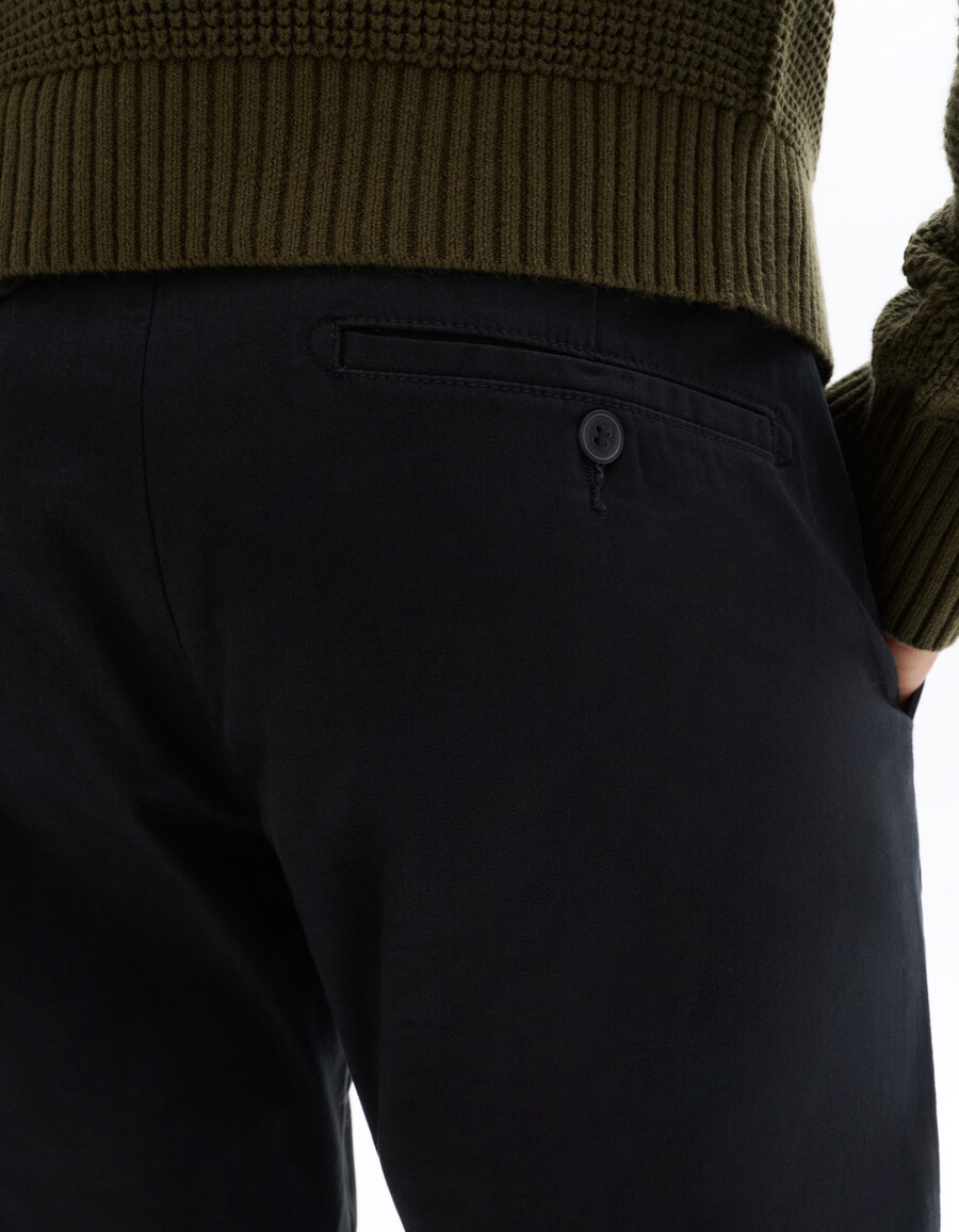 pantalones chinos ajustados de algodón elástico largos cortos y largos