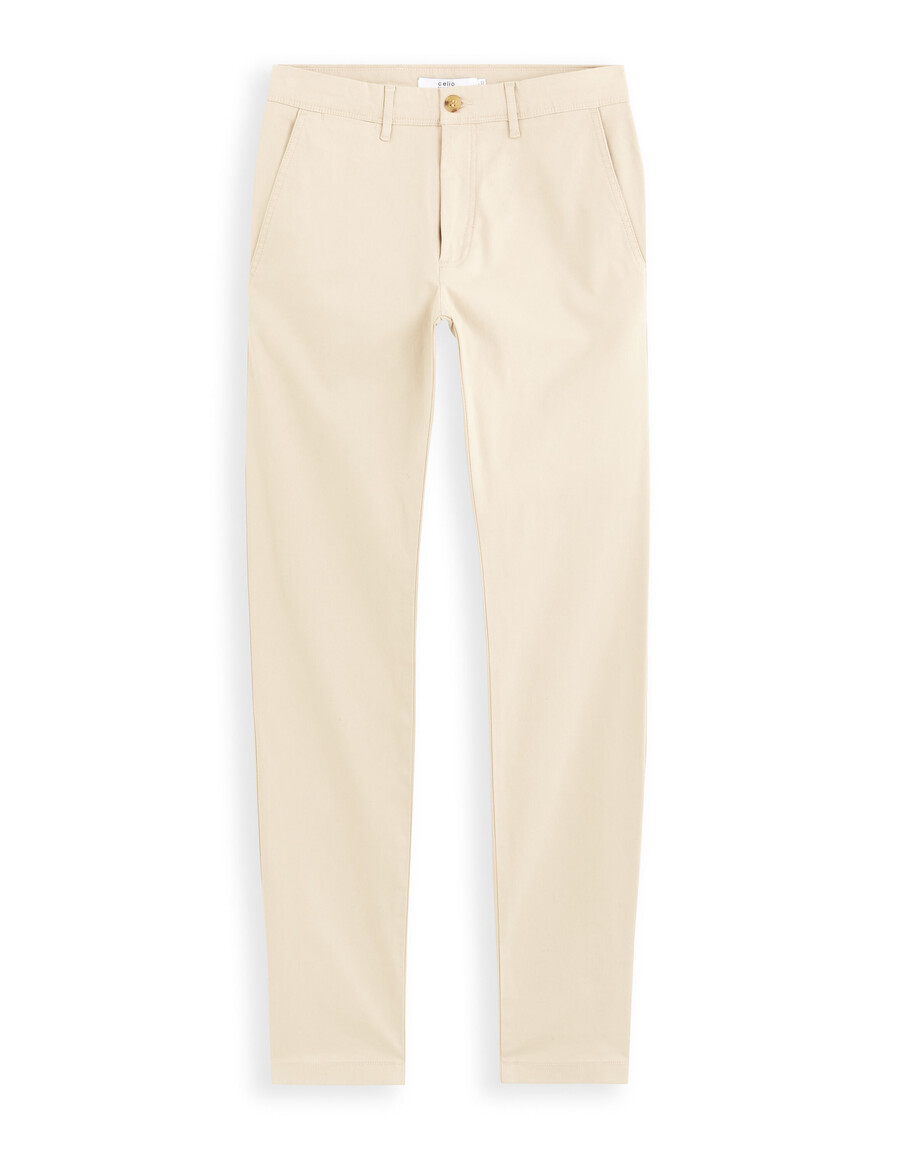 pantalones chinos ajustados de algodón elástico largos cortos y largos