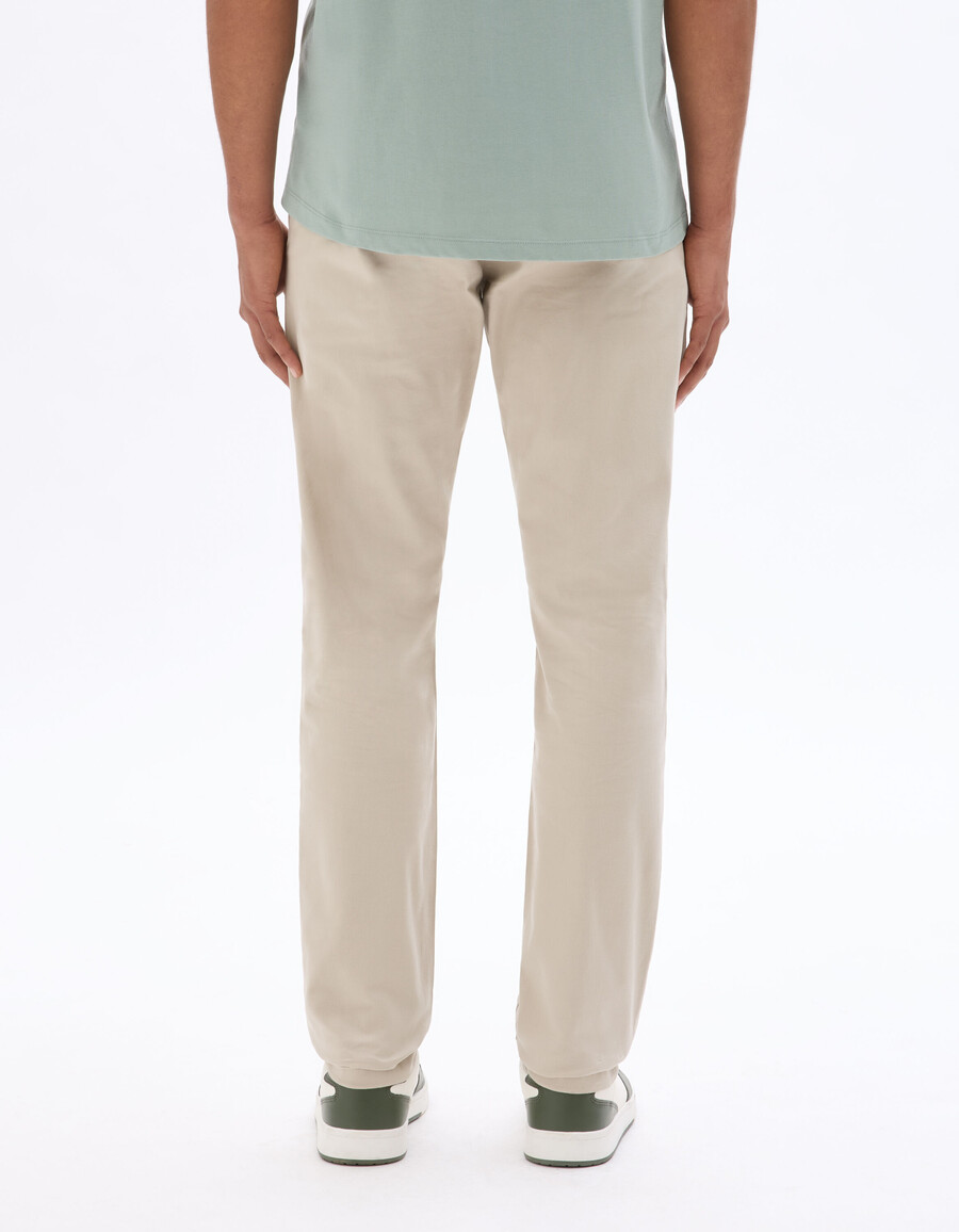 pantalones chinos ajustados de algodón elástico largos cortos y largos