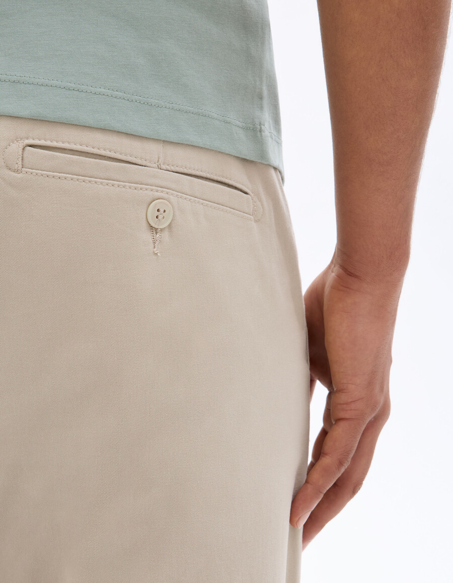 pantalones chinos ajustados de algodón elástico largos cortos y largos