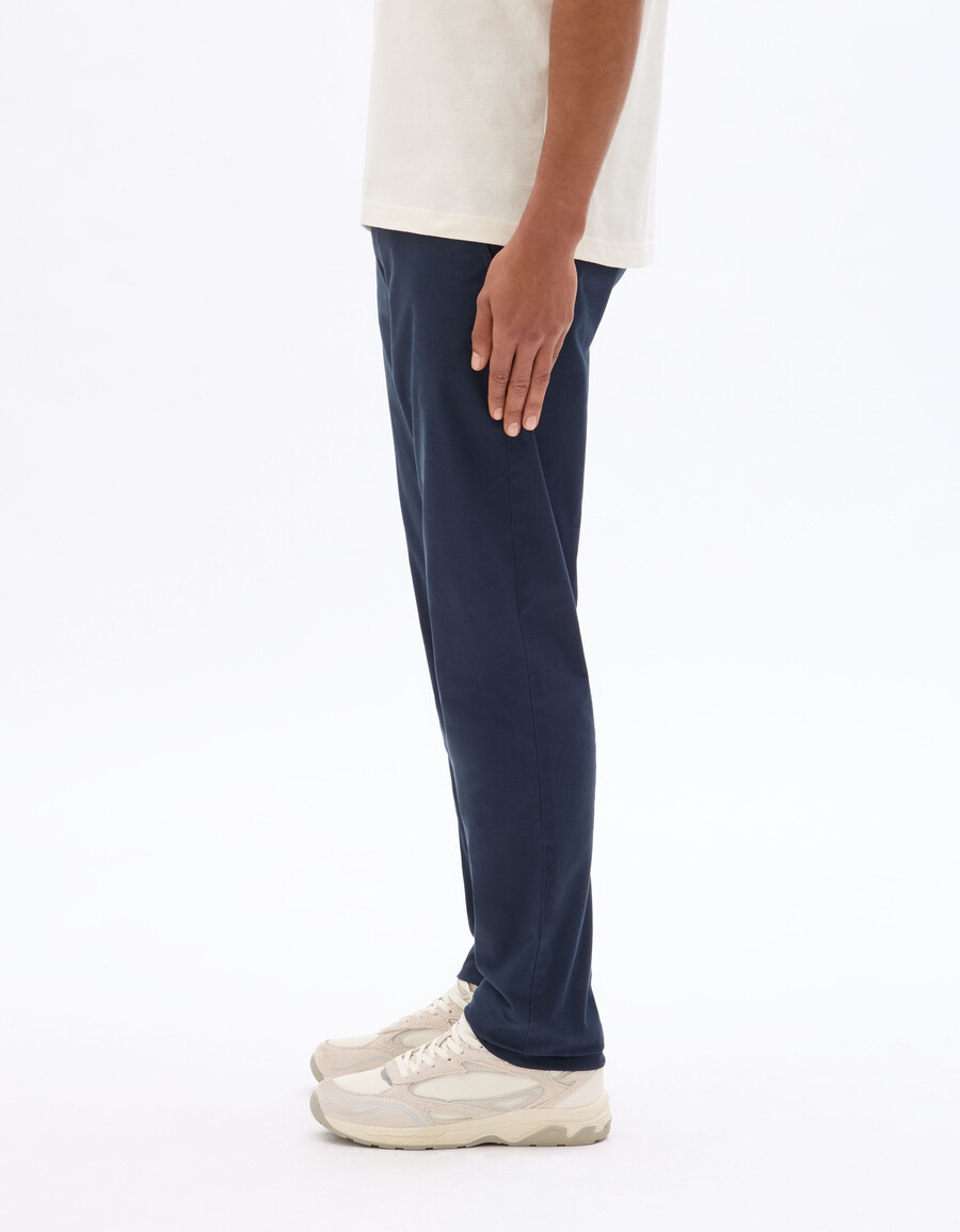 pantalones chinos rectos de algodón elástico largo cortolargo