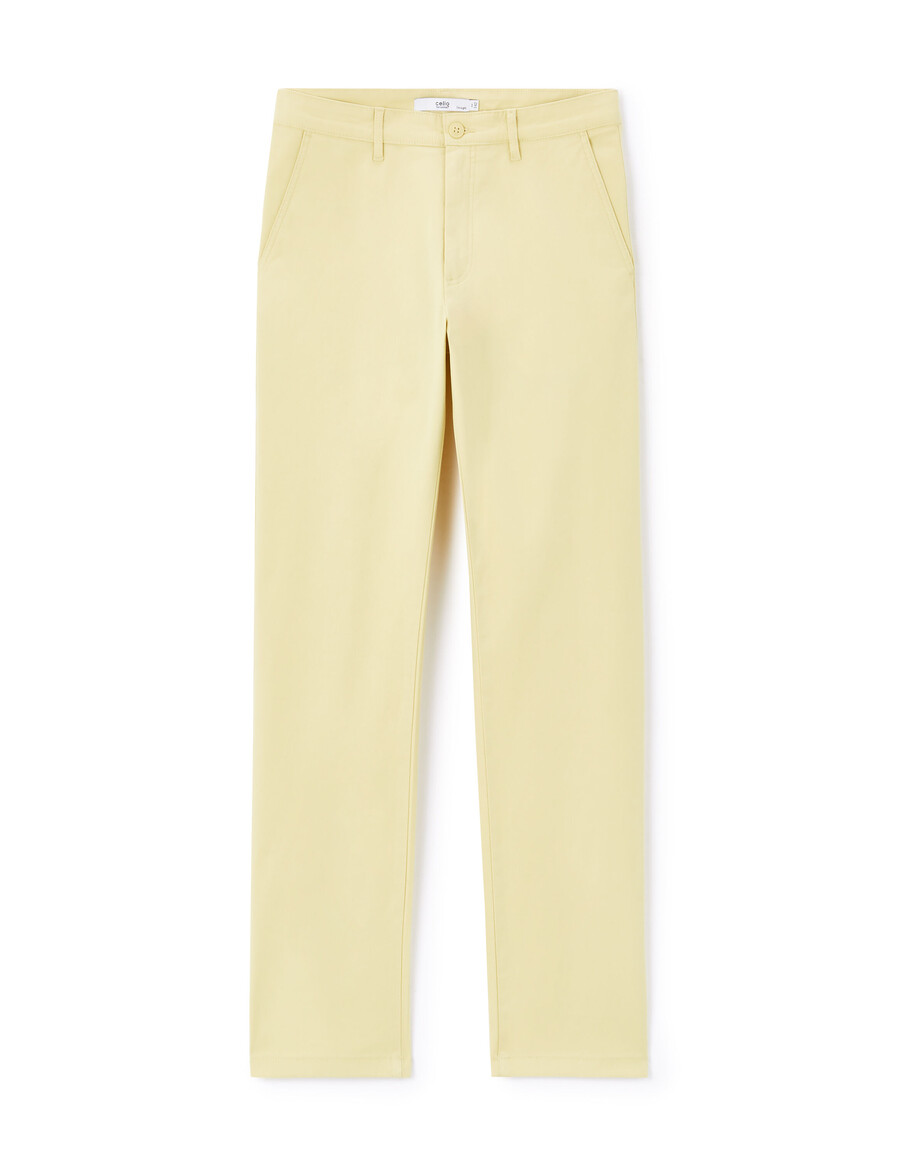 pantalones chinos rectos de algodón elástico