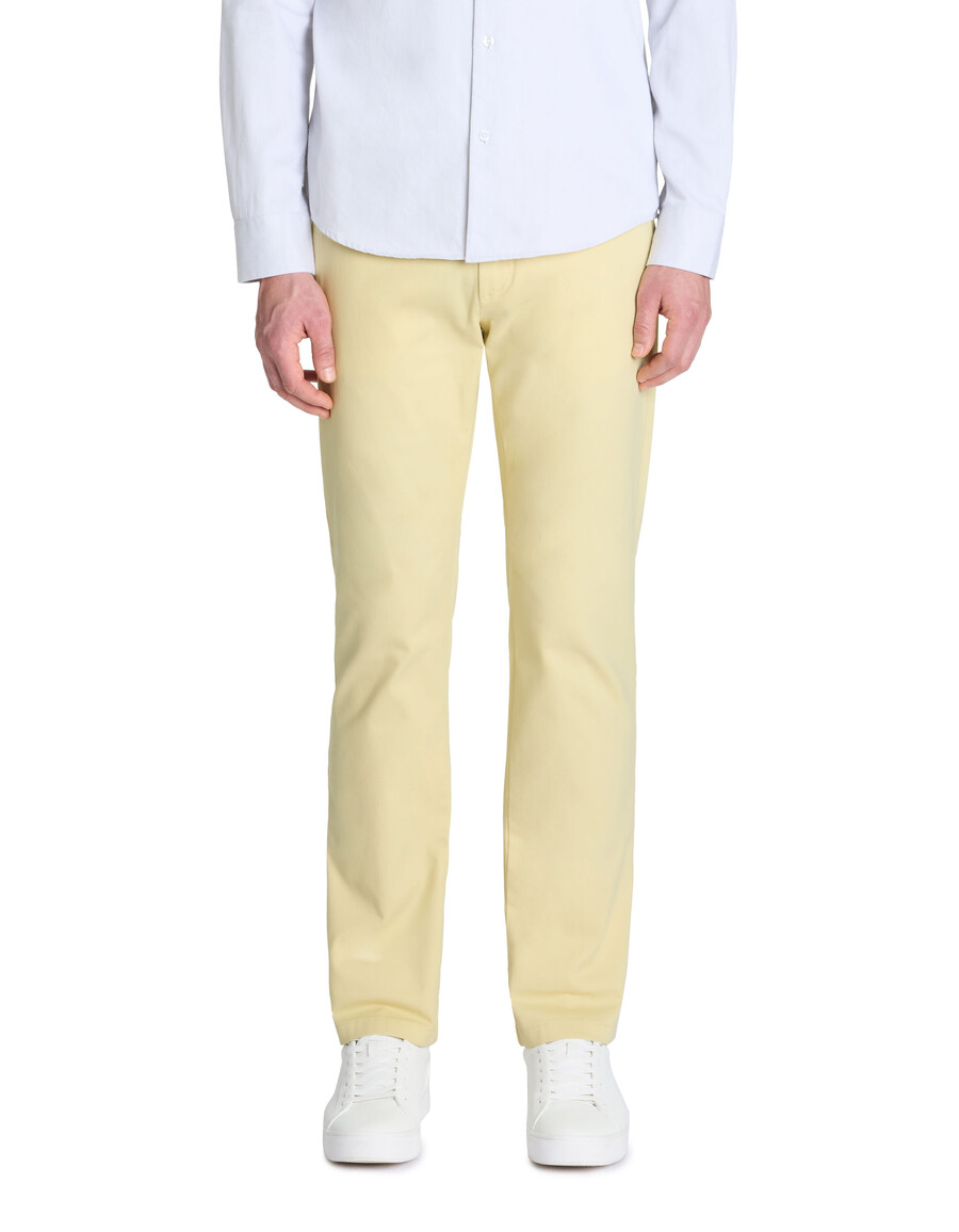 pantalones chinos rectos de algodón elástico