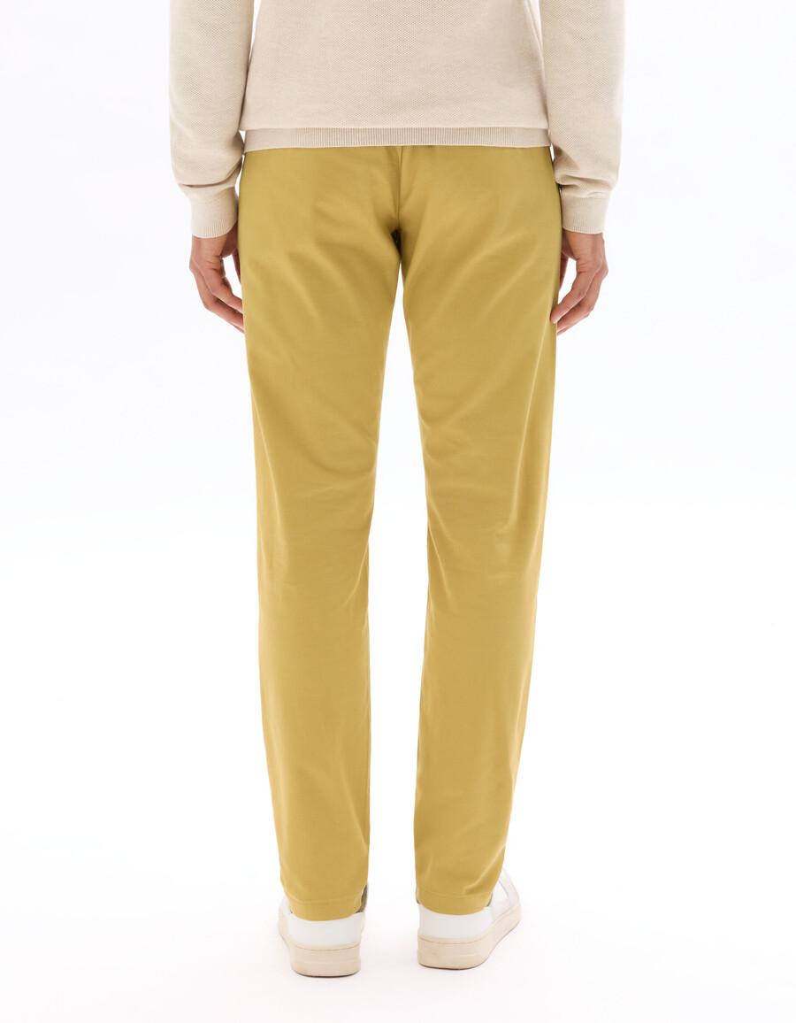 pantalones chinos ajustados de algodón elástico