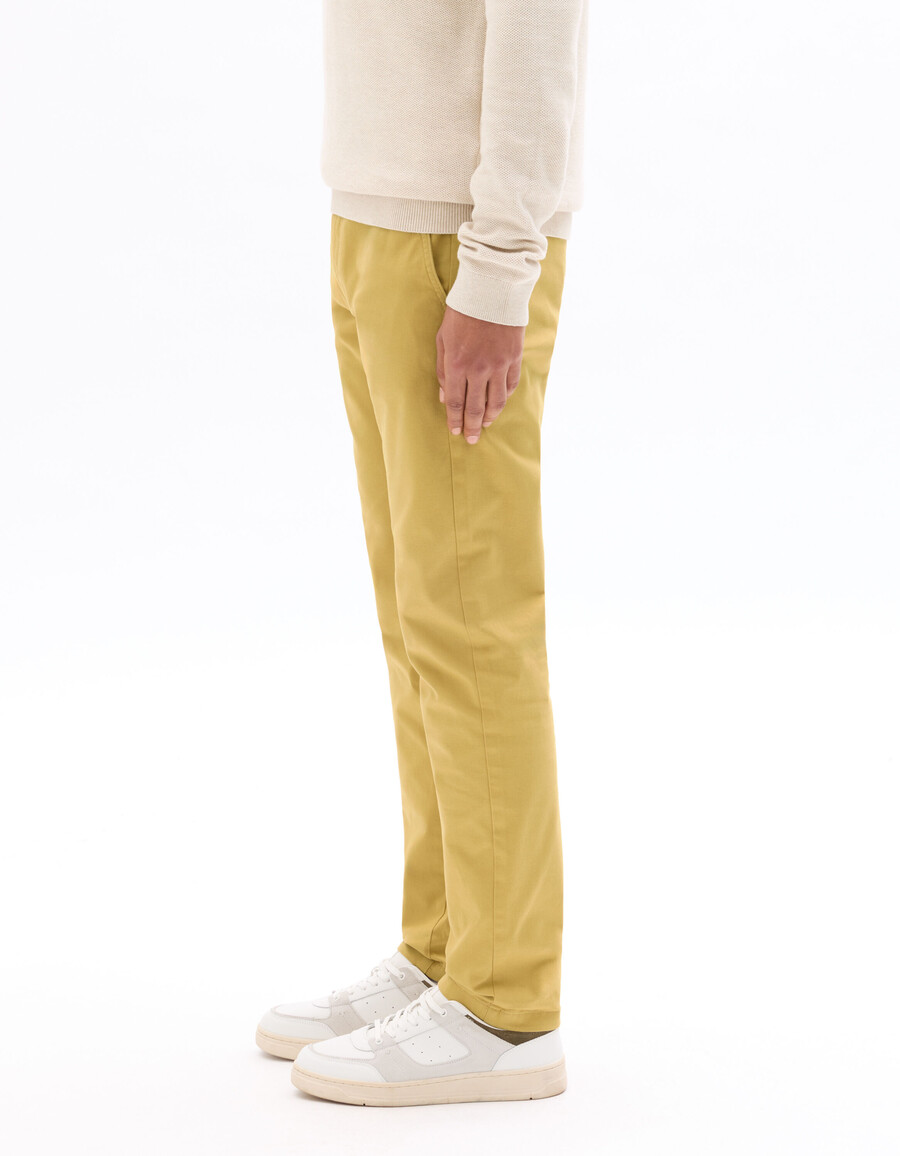 pantalones chinos ajustados de algodón elástico