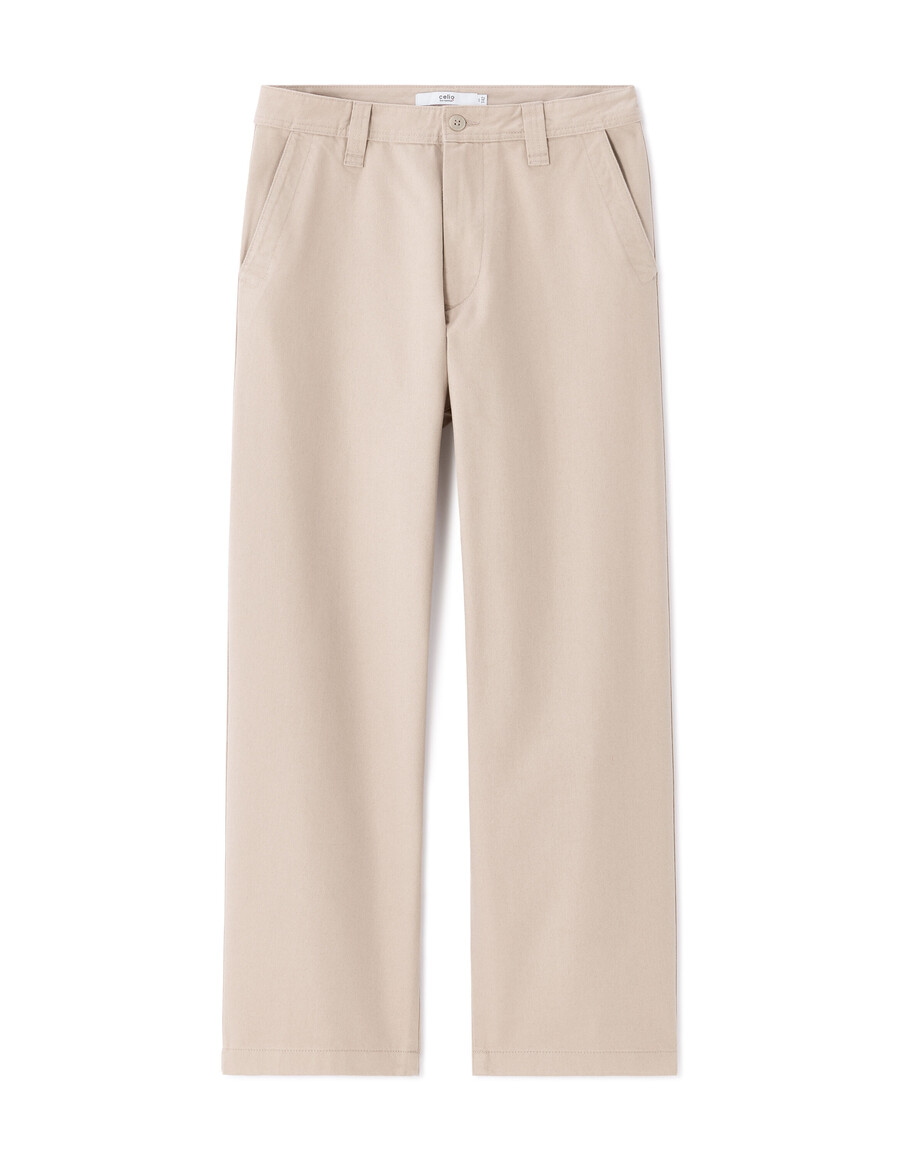 pantalones chinos holgados 100 algodón