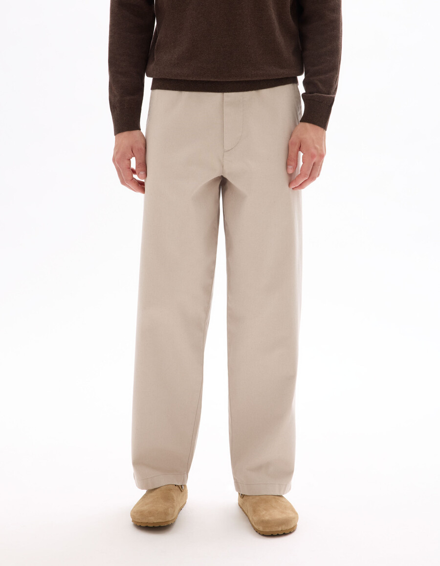pantalones chinos holgados 100 algodón