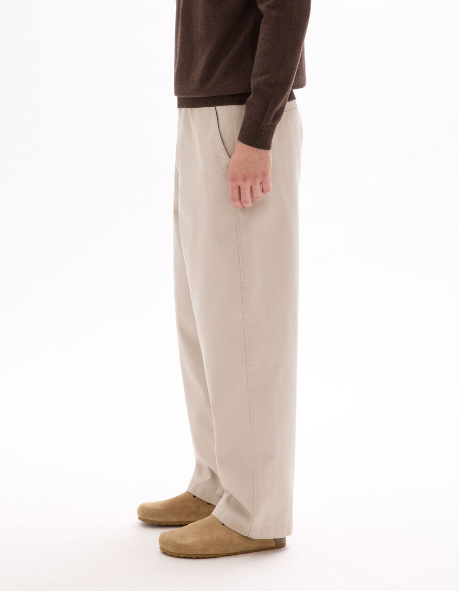 pantalones chinos holgados 100 algodón