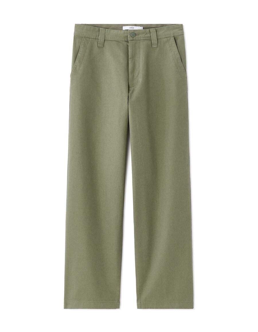 pantalones chinos holgados 100 algodón