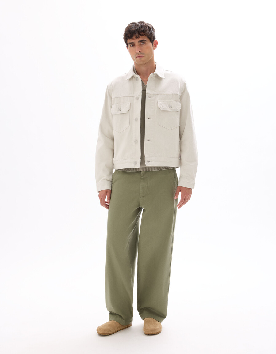 pantalones chinos holgados 100 algodón