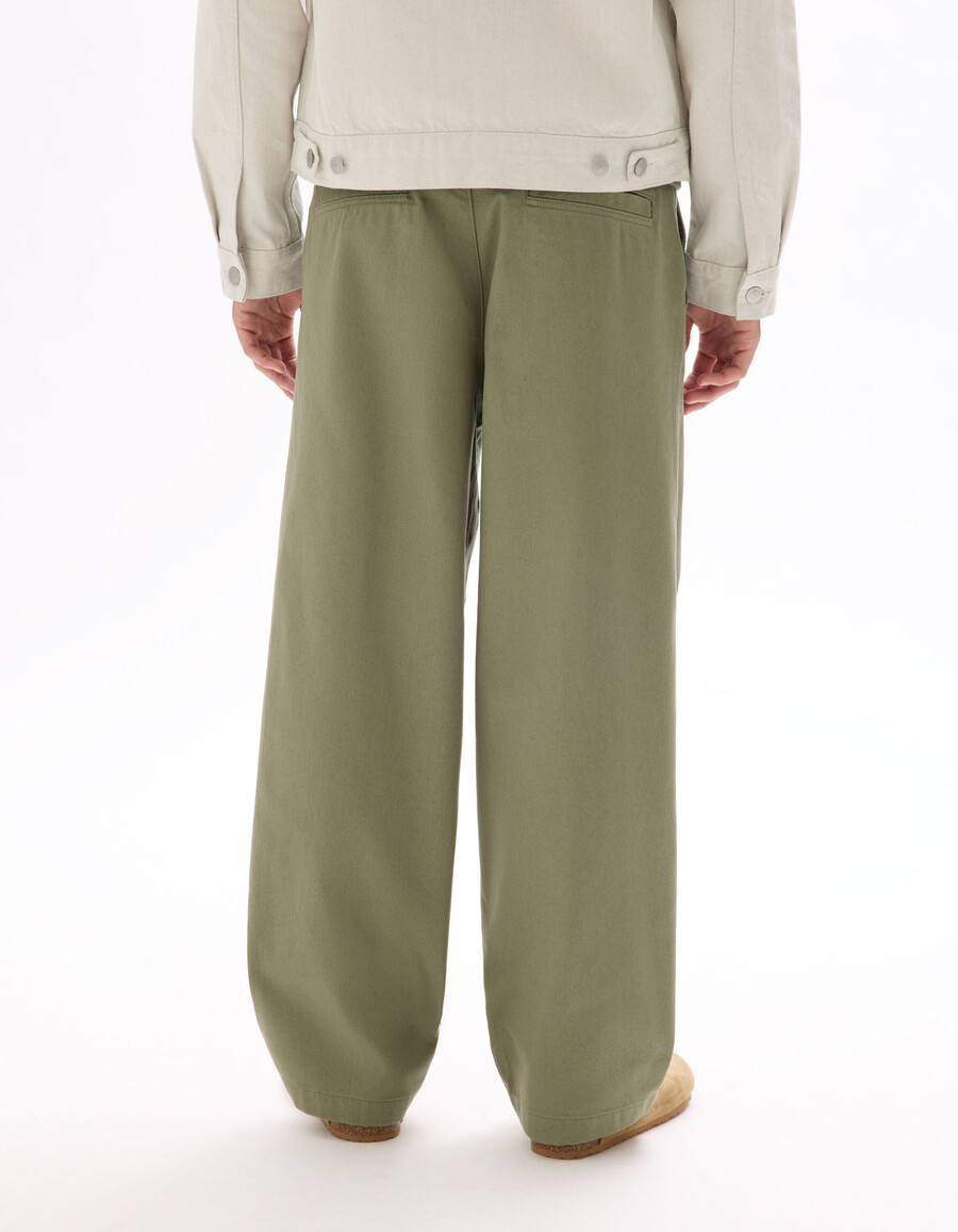 pantalones chinos holgados 100 algodón