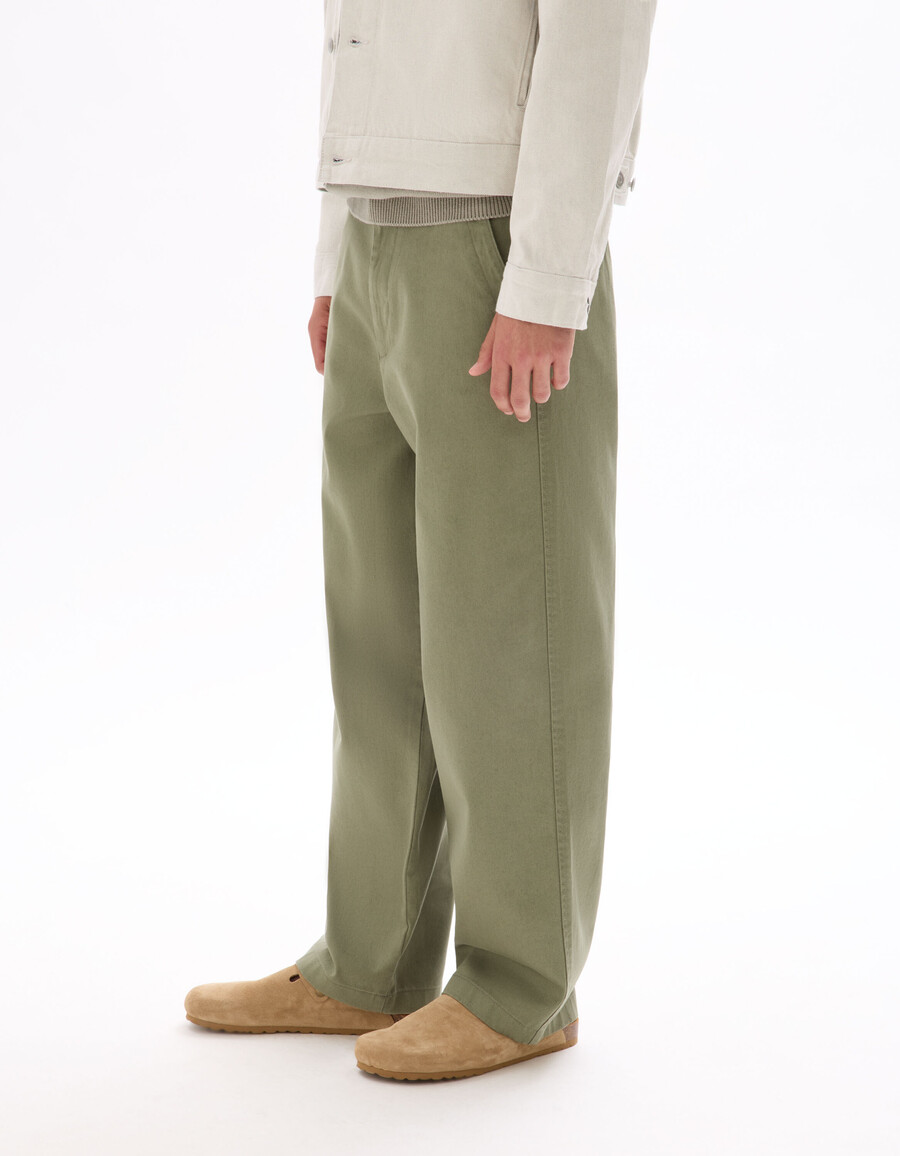 pantalones chinos holgados 100 algodón