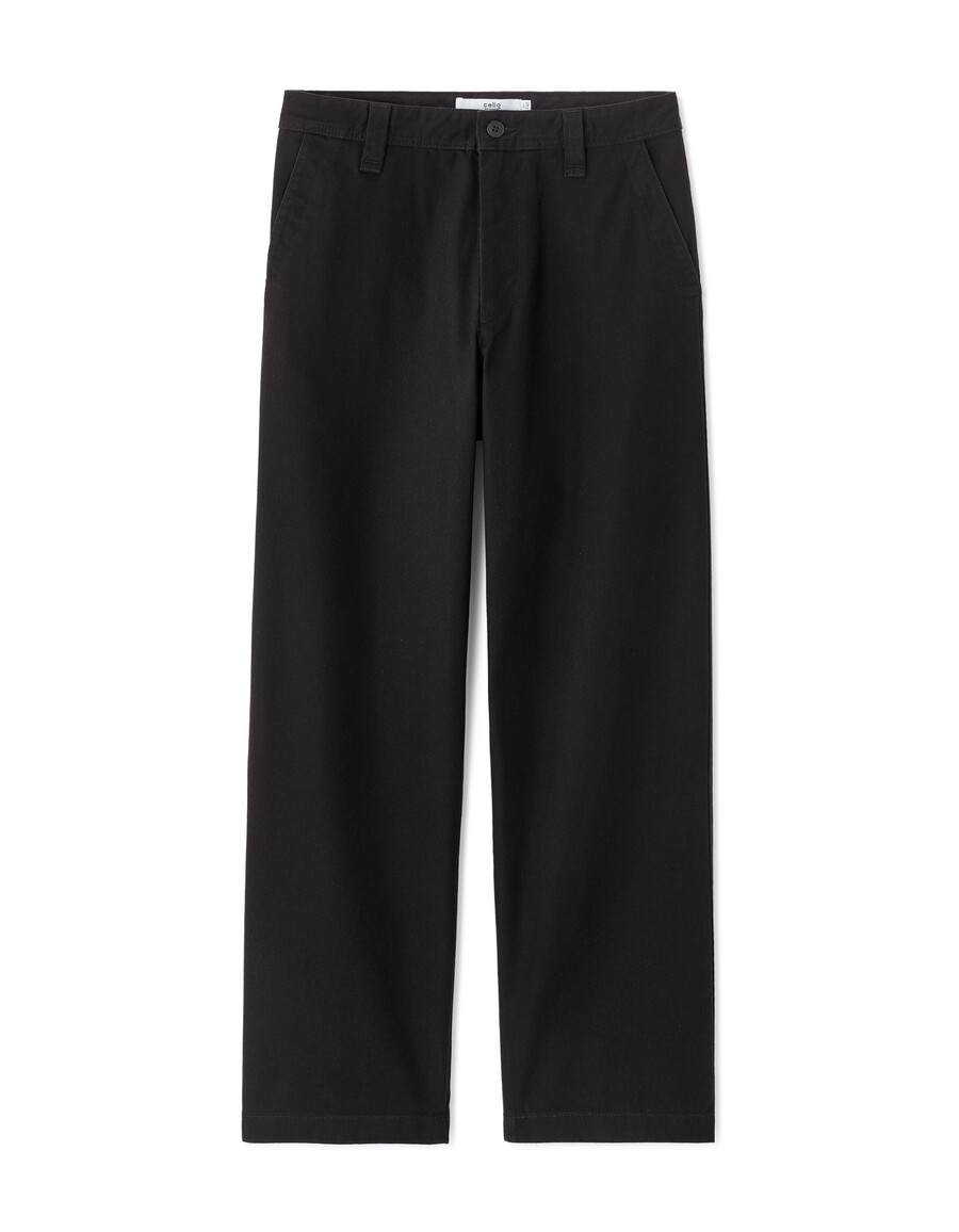 pantalones chinos holgados 100 algodón