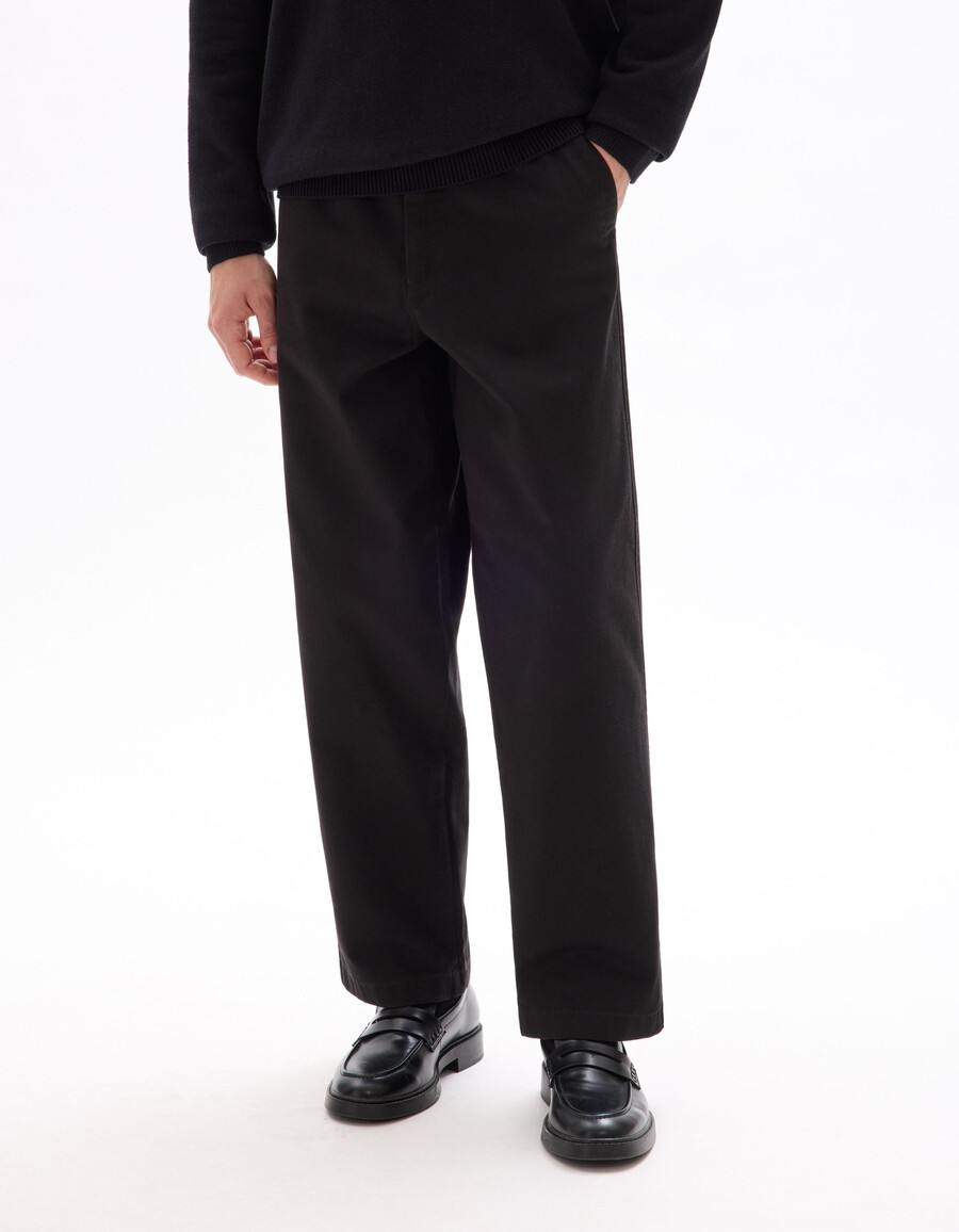 pantalones chinos holgados 100 algodón