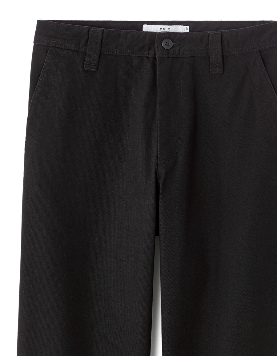 pantalones chinos holgados 100 algodón