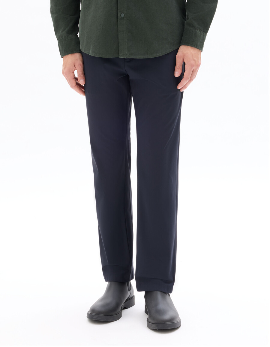pantalones chinos de punto técnico elástico